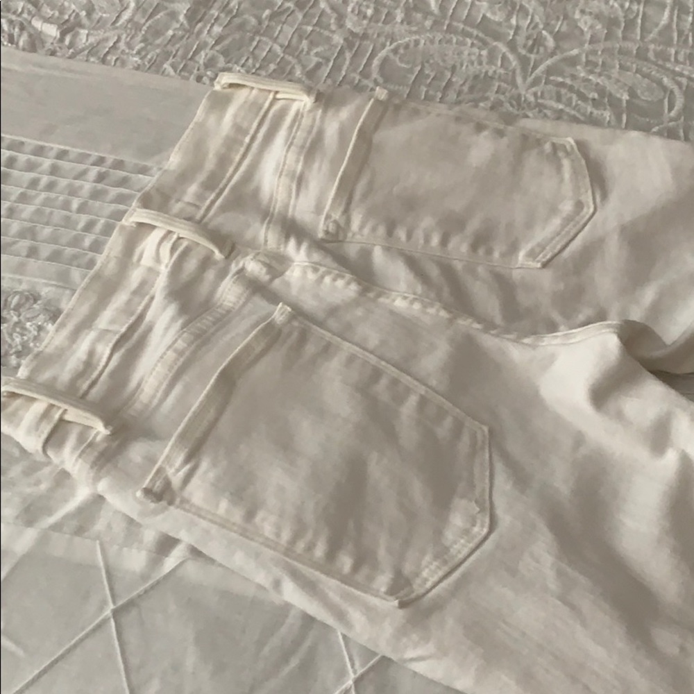 Frame white skinny jeans